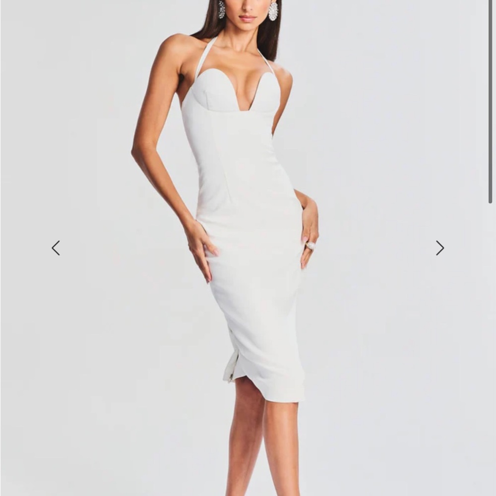 Retrofete White Halter Dress